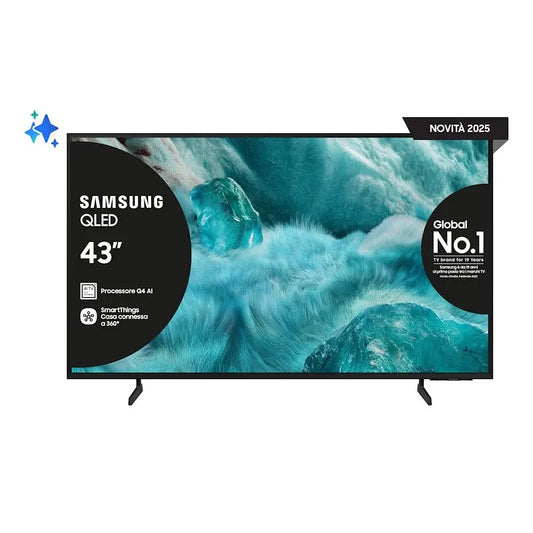 SAMSUNG modello Qe43q7faauxzt, TV Qled 43' finitura nera