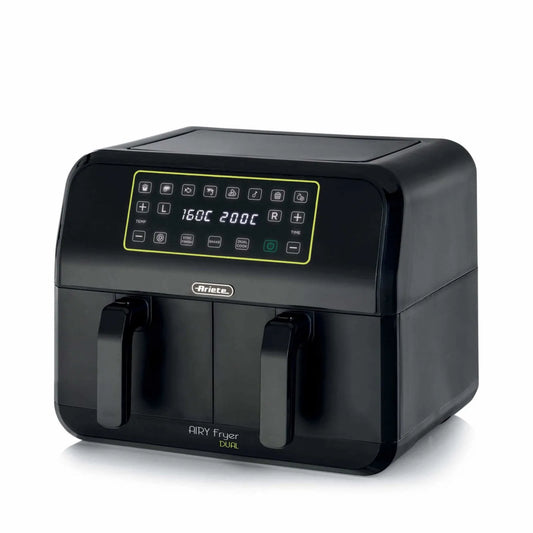 Ariete friggitrice ad aria, 4623 Airy Fryer Dual 8L Doppio Cestello 1700W finitura nera