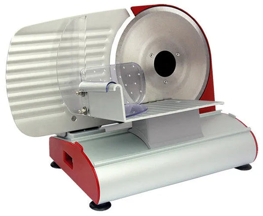 affettatrice, elettrica Mary220 22cm 220W alluminio finitura grigia e finitura rossa, RGV