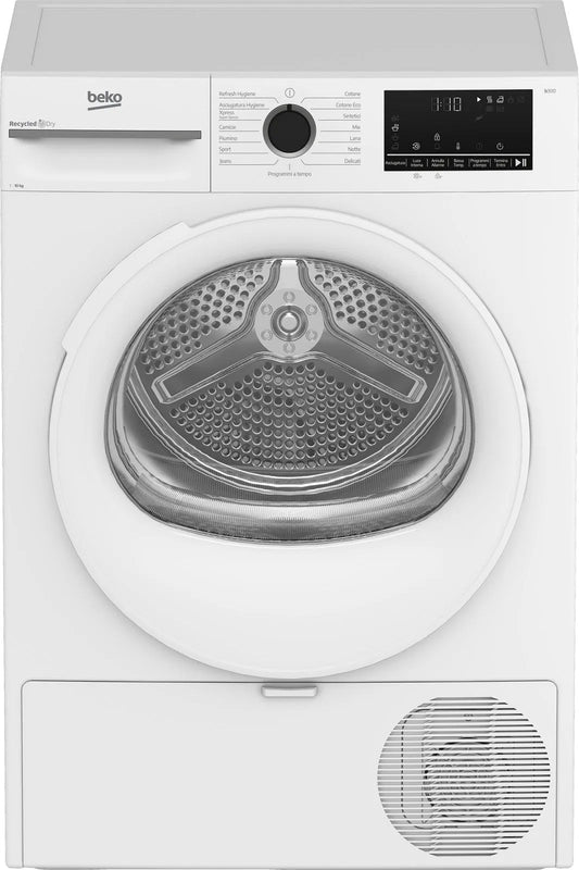 Beko asciugatrice, BMT104EW installazione libera 10kg classe di efficienza energetica C Motore Inverter finitura bianca