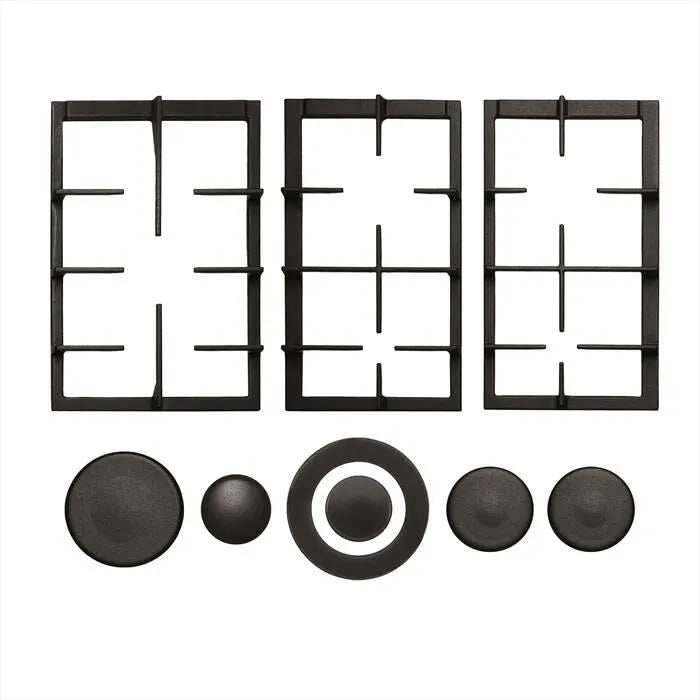 Glem Gas, 9N85GH Kit 2 griglie in ghisa, colore nero