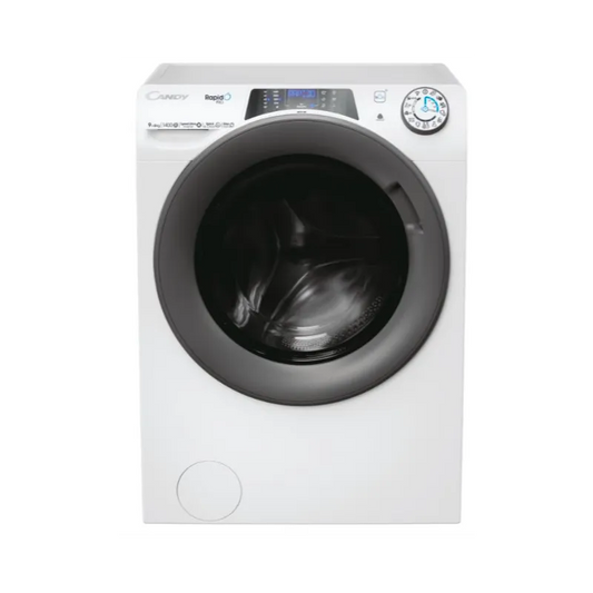 Candy lavasciuga, RPW4966BWMR/1-S - RapidÓ PRO installazione libera 9 Kg 1400 RPM classe di efficienza energetica D Bianca