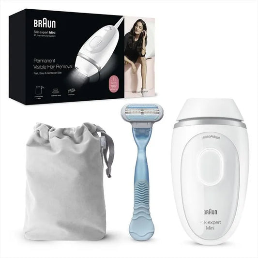 Braun epilatore a luce pulsata, Epilatore a SILK, EXPERT MINI PL1124, colore bianco