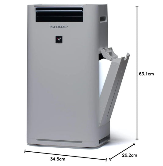 Sharp purificatore d'aria, UA-HG40E-L e Umidificatore 240 m³/h per 26 m² finitura grigia